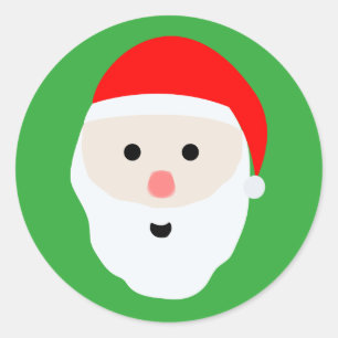 Etiqueta redonda clássica bonito de Papai Noel