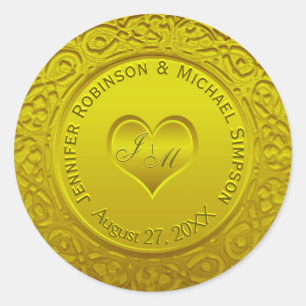 Etiqueta redonda clássica do olhar da folha