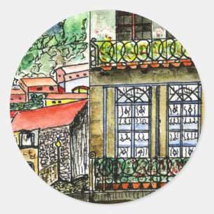 Etiqueta redonda clássica w/Portugal pequeno