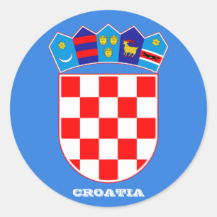 Etiqueta redonda da brasão de Croatia*