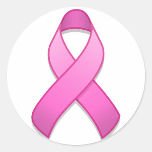 Etiqueta redonda da fita da consciência do rosa