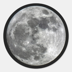 Etiqueta redonda da lua de Supermoon