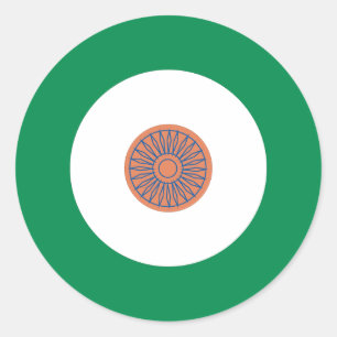 Etiqueta redonda da modificação do indiano