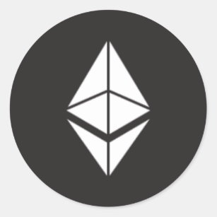 Etiqueta redonda da moeda de Ethereum