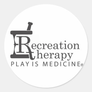 Etiqueta redonda da terapia da recreação