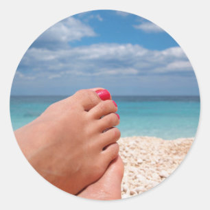 Etiqueta redonda das férias de verão