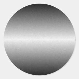 Etiqueta redonda de aço escovada