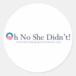 Etiqueta redonda de Barack Obama