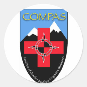 Etiqueta redonda de COMPAS