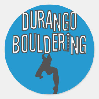 Etiqueta redonda de Durango Bouldering