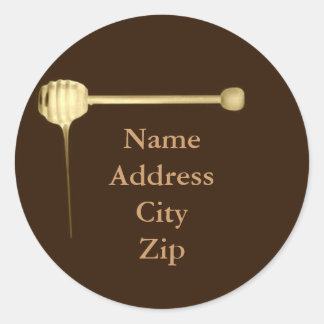 Etiqueta redonda de mel