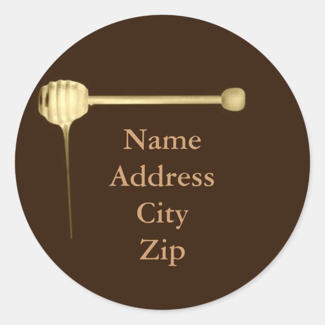 Etiqueta redonda de mel (Frente)