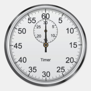 Etiqueta redonda do cronômetro simples