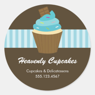 Etiqueta redonda do cupcake