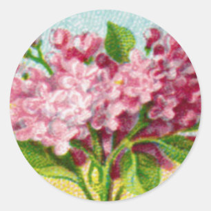 Etiqueta redonda do Lilac francês antigo