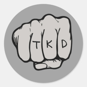 Etiqueta redonda do punho de TKD
