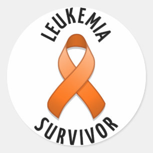 Etiqueta redonda do sobrevivente da leucemia