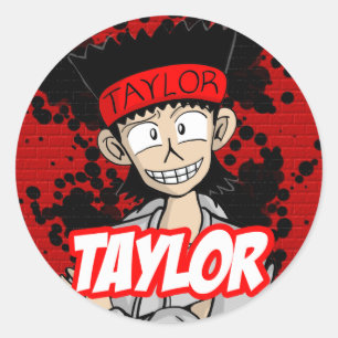Etiqueta redonda Taylor