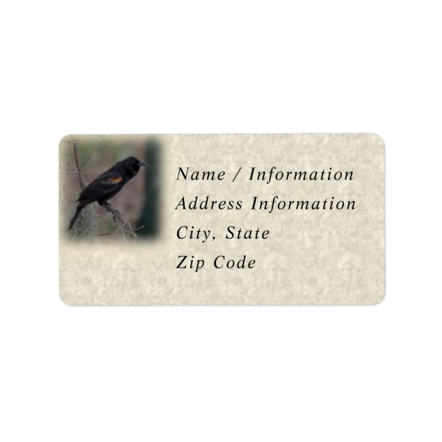 Etiqueta Redwing Blackbird Custom Address Labels (Frente)