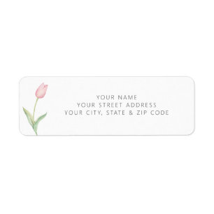 Etiqueta Registro de Chuveiro de Noiva de Tulipa Rosa Moder