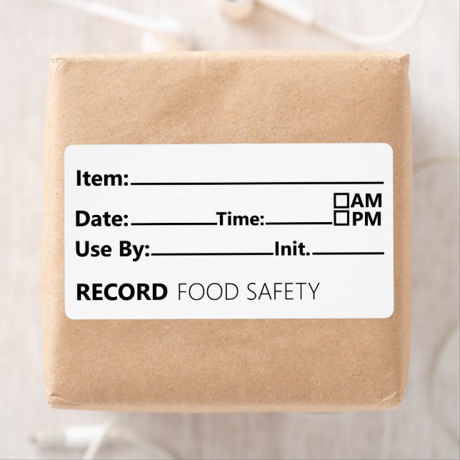 Etiqueta Registro de Data de Segurança Alimentar (Insitu)