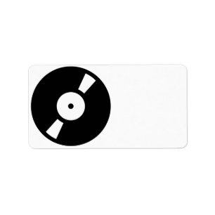 Etiqueta registro retro vinil