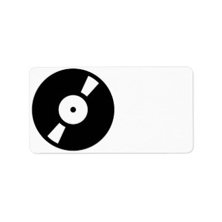 Etiqueta registro retro-vinil
