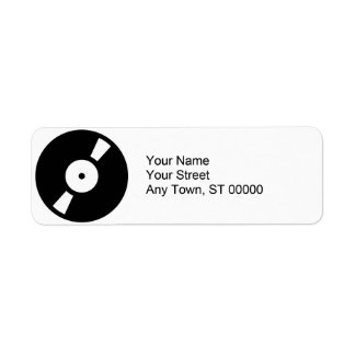 Etiqueta registro retro-vinil