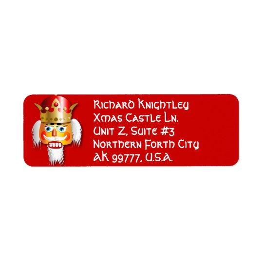 Etiqueta Rei Desenhos animados do Nutcracker do Xmas