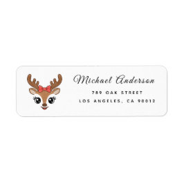 Etiqueta  Reindeer Baby Shower Return Address Label