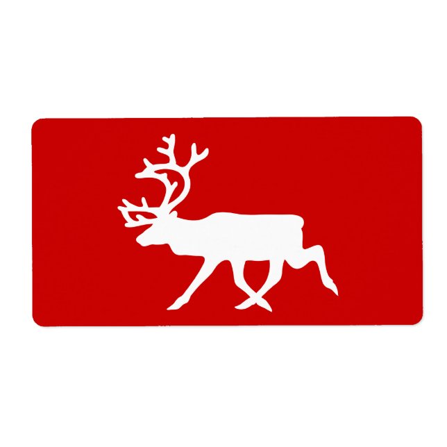 Etiqueta Reindeer Branco / Silhueta das Caraíbas (Frente)