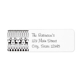 Etiqueta Reindeer de Natal para Folk Moderno