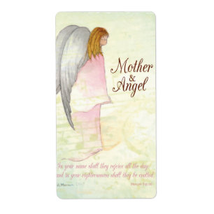 Etiqueta Religião dia de as mães Angel