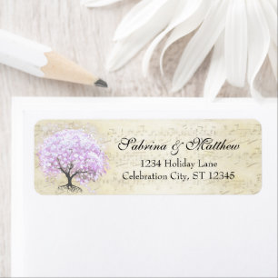 Etiqueta Rendimento das aves de Lavanda com folhas de folha