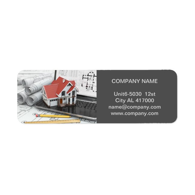 Etiqueta Renovation Handyman Construction architect (Frente)