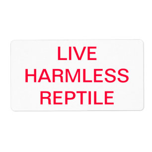 ETIQUETA RÉPTIL VIVO DE HERMLESS