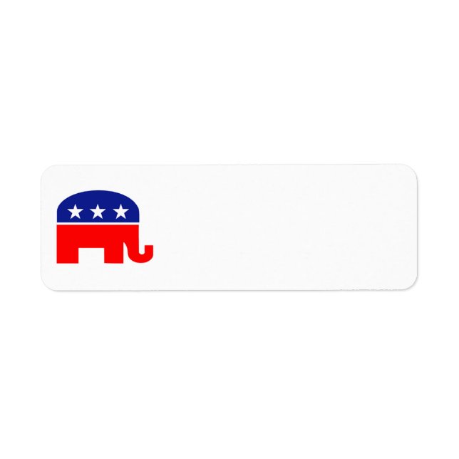 Etiqueta republican elephant address label (Frente)