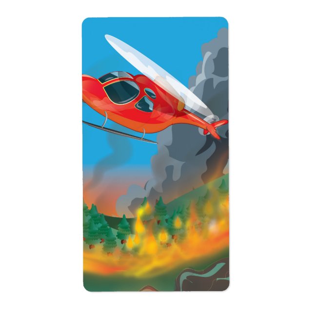 Etiqueta Resgate de Helicóptero (Frente)