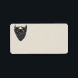 Etiqueta Respeite A Barba | Endereço de devolução do Vazio<br><div class="desc">Etiquetas de endereço para a cara com senso de humor,  estilo vintage inteligente e divertido.</div>