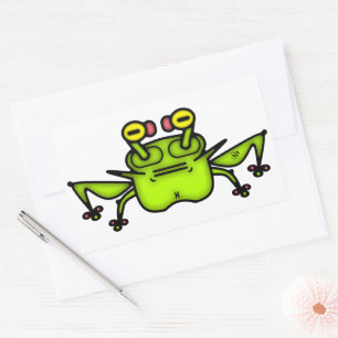 Etiqueta retangular de sapo v3, indefinida e indef