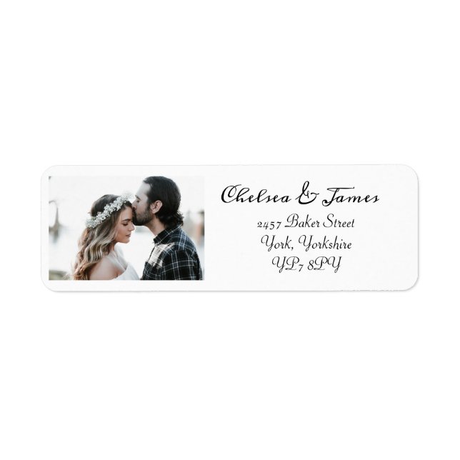 Etiqueta Retorno de Fotografia Elegante Personalizada (Frente)