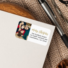 Etiqueta Retorno de fotos da Tipografia do Script de Natal 