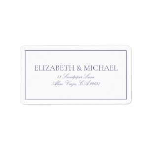 Etiqueta Retorno de Script Clássico de Lavanda Lilac Elegan
