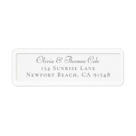 Etiqueta Retorno Simples e Elegante Clássico