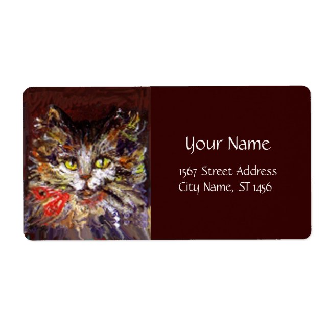 ETIQUETA RETRATO DE GATINHO (Frente)