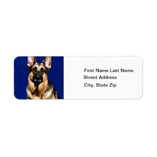 Etiqueta Retrato do german shepherd