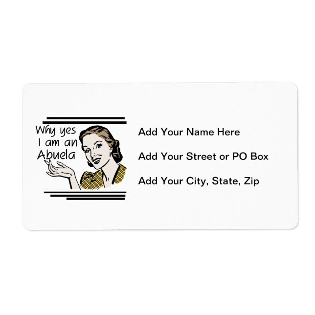 Etiqueta Retro Abuela Gits (Frente)