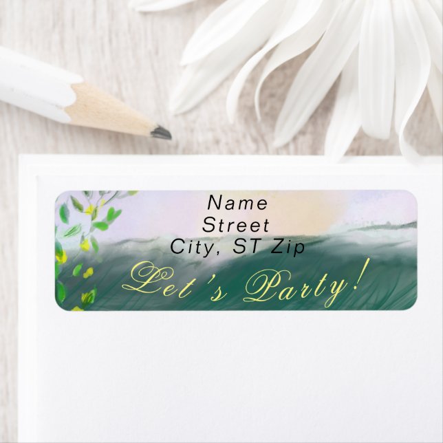 Etiqueta Retro Birthday Beach Picnic Party (Insitu)