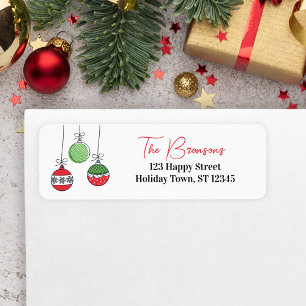 Etiqueta Retro Christmas Baubles