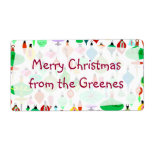 Etiqueta Retro Christmas Labels<br><div class="desc">It’s the most wonderful time so why not celebrate with this vintage style retro ornaments Christmas label? It’s full of Funky Vintage Christmas style and it makes a unique statement.</div>
